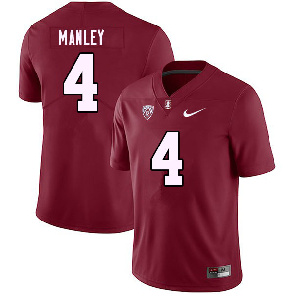 Men #4 Zahran Manley Stanford Cardinal College Football Jerseys Stitched Sale-Cardinal - Click Image to Close